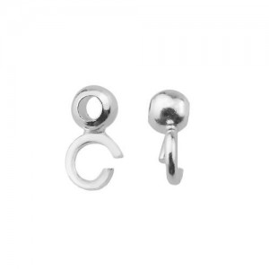Pass-through bead with open ring*sterling silver AG 925*PAN - 3 mm