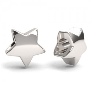 Beads slide pendant - star*sterling silver AG 925*S-CHARM 168