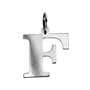 Pendentif - lettre F*argent AG 925*BL F - 0,4 mm