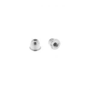 Fermoir boucle d'oreille - silicone*argent type AG 925*SL 10 3,2x3,5 mm