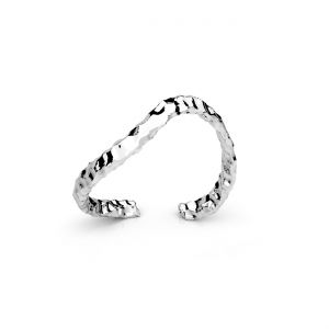 Bague universelle - martel&eacute;e*argent AG 925*U-RING ODL-01647 7x19,7 mm