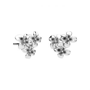 Boucle d'oreille puce - petite fleur*argent AG 925*KLS ODL-01648 8,8x9,7 mm