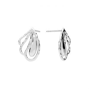 Boucle d'oreille clou - goutte*argent AG 925*KLS ODL-01652 10,6x16,6 mm L+P