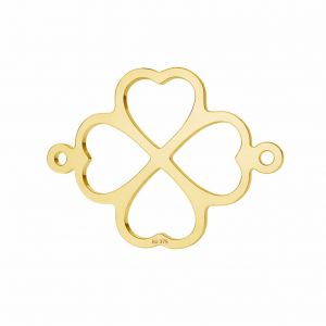 Pendentif connecteur ajour&eacute; - tr&egrave;fle*or AU 375*LKZ9K-30114 - 03 9x12 mm