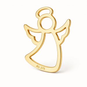 Pendentif or connecteur ajour&eacute; - ange*or AU 375*LKZ9K-30026 - 0,30 11,5x15,7 mm