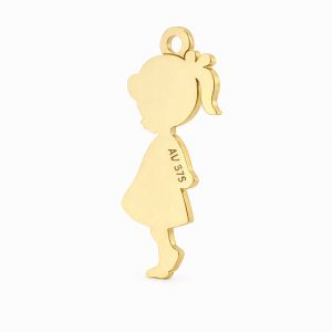 Pendentif en or - fille*or AU 375*LKZ9K-30024 - 0,30 7x19 mm