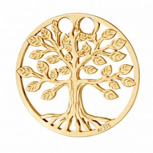 Pendentif or connecteur ajour&eacute; - arbre de vie*or AU 375*LKZ9K-30017 - 0,30 19x19 mm