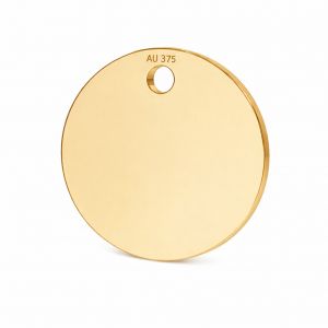 Pendentif en or - plaque ronde*or AU 375*LKZ9K-30010 - 0,30 10x10 mm