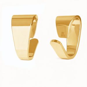 Attache droite dor&eacute;e &agrave; suspendre*or AU 375*LKZ9K-30012 - 0,30 2,5x5 mm