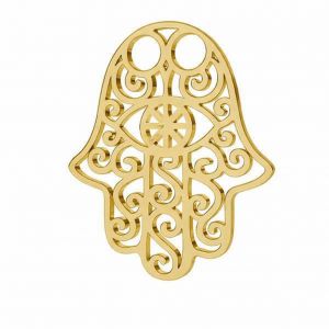 Pendentif ajour&eacute; en or - main de Fatima, Hamsa*or AU 375*LKZ9K-30001 - 0,30 15x20 mm