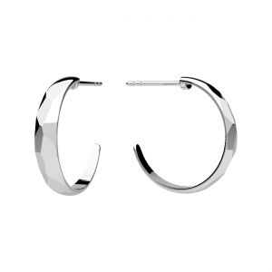 Clou d'oreille - facett&eacute;*argent AG 925*KLS ODL-01656 3,5x17,3 mm