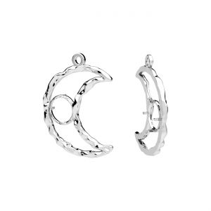 Pendentif - lune, sertissage pour pierres naturelles, c&ocirc;ne 6 mm*argent AG 925*CON-1 OWS-01314 13,5x16 mm