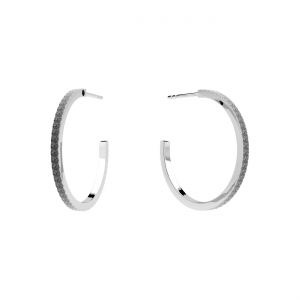 Clou d'oreille - facett&eacute;*argent AG 925*KLS ODL-01300 1,5x24,2 mm