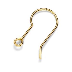 Crochet d'oreille ouvert avec boule et ressort*laiton*BRASS BO 75 0,7x9x17 mm