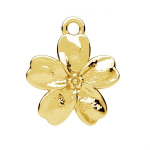 Pendentif fleur - myosotis*laiton*BRASS ODL-01361 13,3x15,4 mm