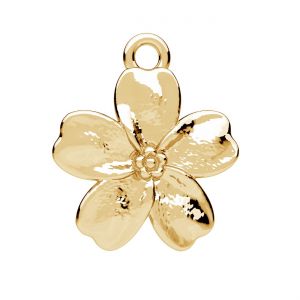 Pendentif fleur - myosotis*laiton*BRASS ODL-01361 13,3x15,4 mm