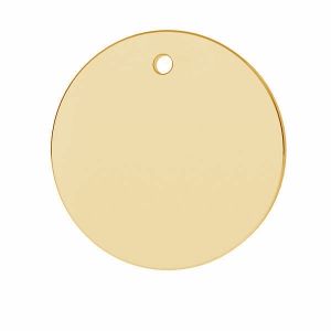 Pendentif - plaque &agrave; graver ronde*laiton*BRASS LK-1363 - 0,50 19x19 mm