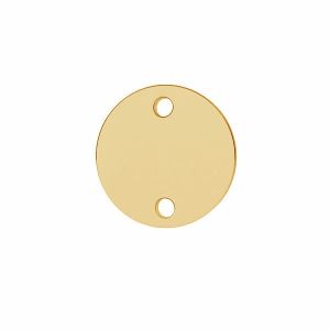 Connecteur pendentif - plaque &agrave; graver ronde*laiton*BRASS LKM-3395 - 0,50 10x10 mm